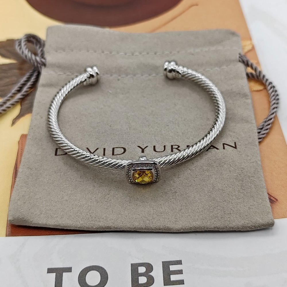 D Y vintage 4mm yellow bracelet size M